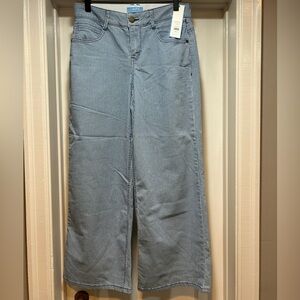 NWT-Draper James stripe, cropped, wide leg denim